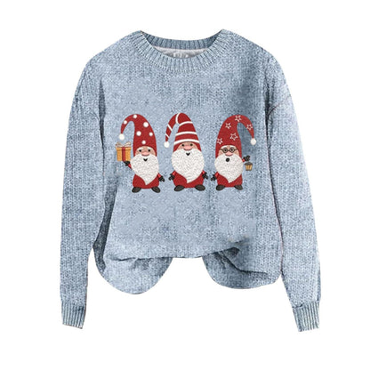 Bodkin Cloth Coat Christmas Elements 3D Printing Round Neck Limorista