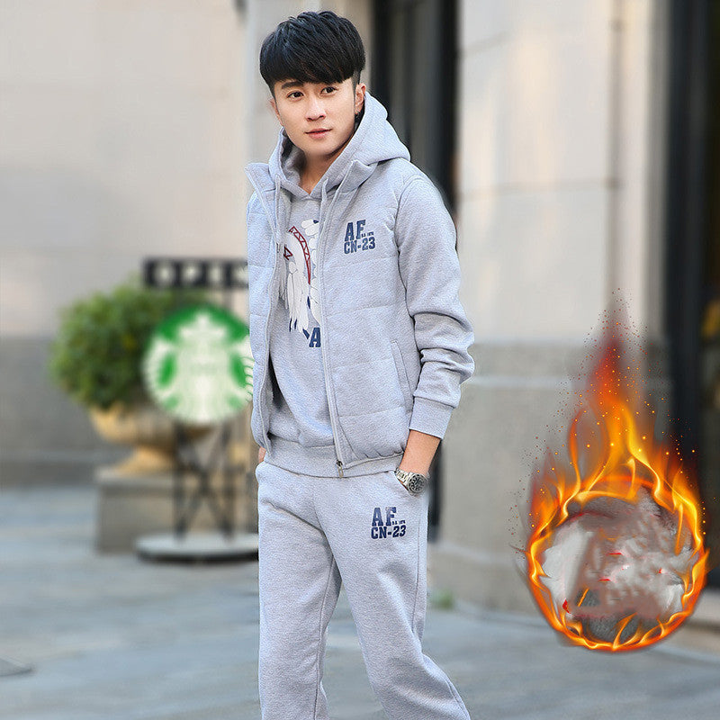 Men Plus Velvet Padded Clothes Suit Limorista