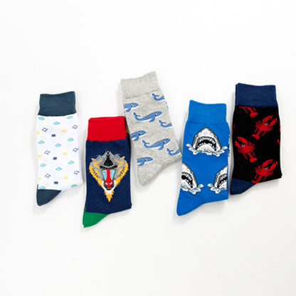 Colorful Mid-calf Couple Casual Cotton Socks Limorista
