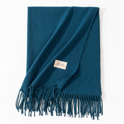Pure Color Artificial Cashmere Scarf Women&
