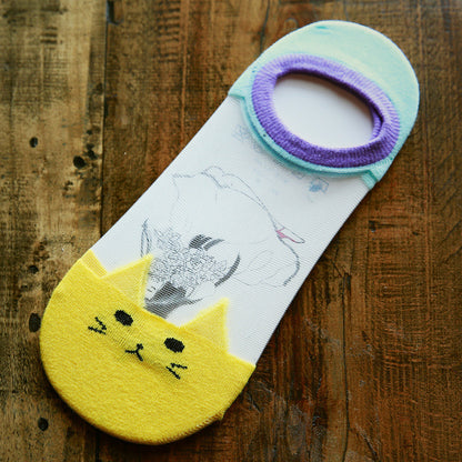 Spring And Summer New Cartoon Ankle Socks Women&