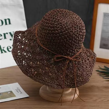 Fashionable Handmade Crochet Straw Hat Limorista