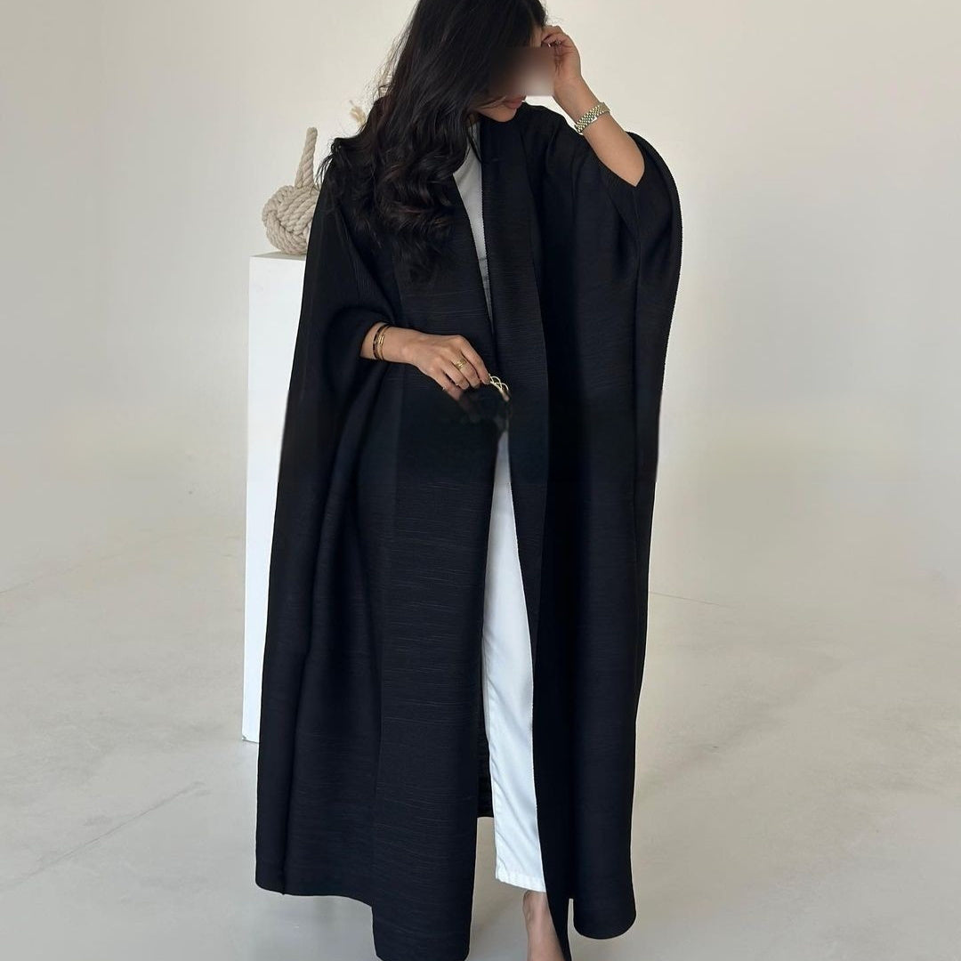Pleated Trench Djellaba Hot-selling Printed Shawl Cardigan Ethnic Style Cloak Coat Limorista