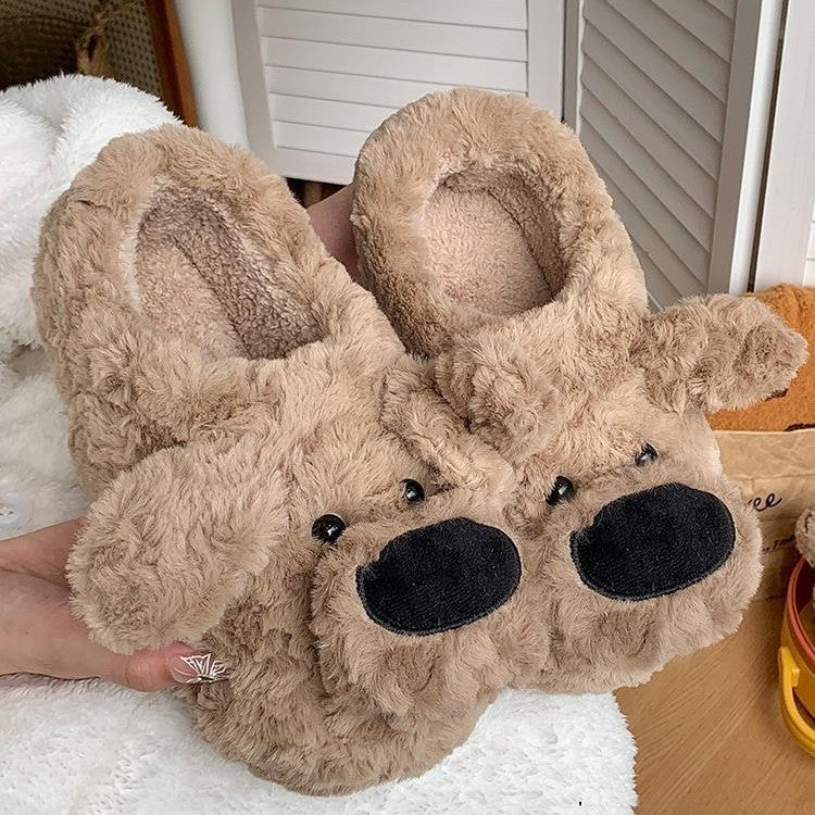 Cute Warm Nose Dog Shoes Room Non Slip Cotton Slippers Limorista