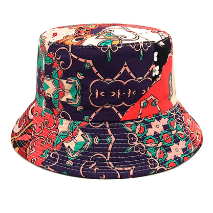 Geometric Bucket Hat Color Matching Printing Double-sided Wear Bucket Hat Limorista