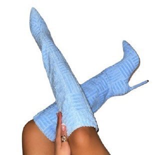 Plus Size Sexy Pointed Toe Thermal Towel Boots Limorista