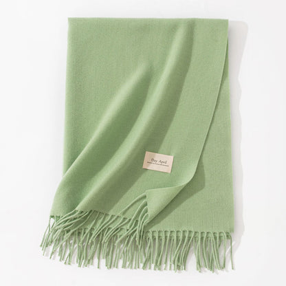 Pure Color Artificial Cashmere Scarf Women&