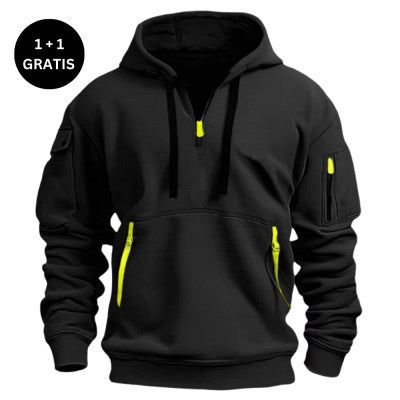 Dropped Shoulder Hooded Sweatshirt Men&