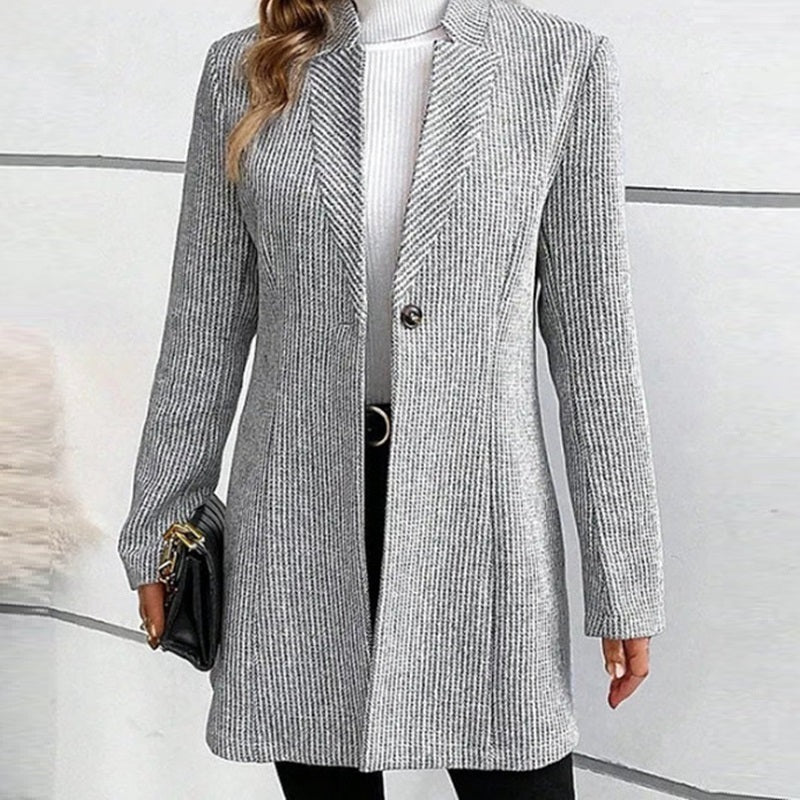FallWinter Slim Jacquard Stitching Temperament Commute Women&