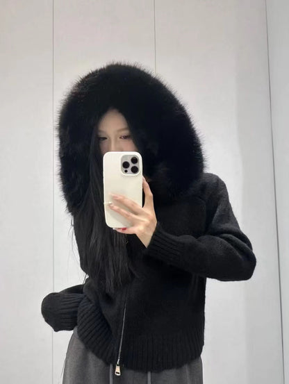 Shirt Small Imitation Fox Fur Collar Coat Women&