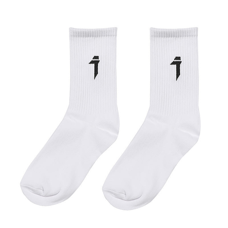 Couple Tide Hosiery Machine Neng Feng Athletic Socks Hip Hop Pure Cotton Knitted Tube Socks Limorista