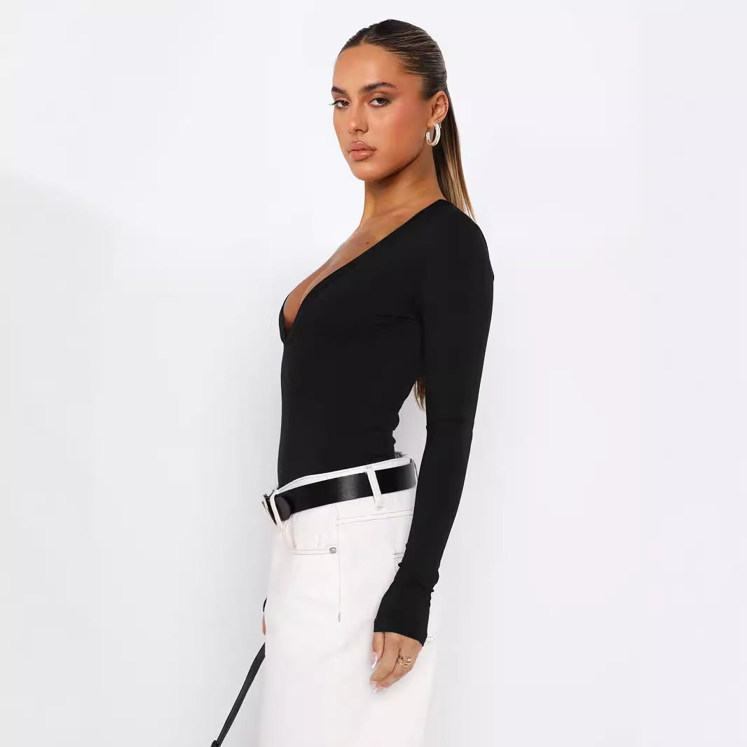 Fashionable All-match Short Long Sleeve Women Limorista
