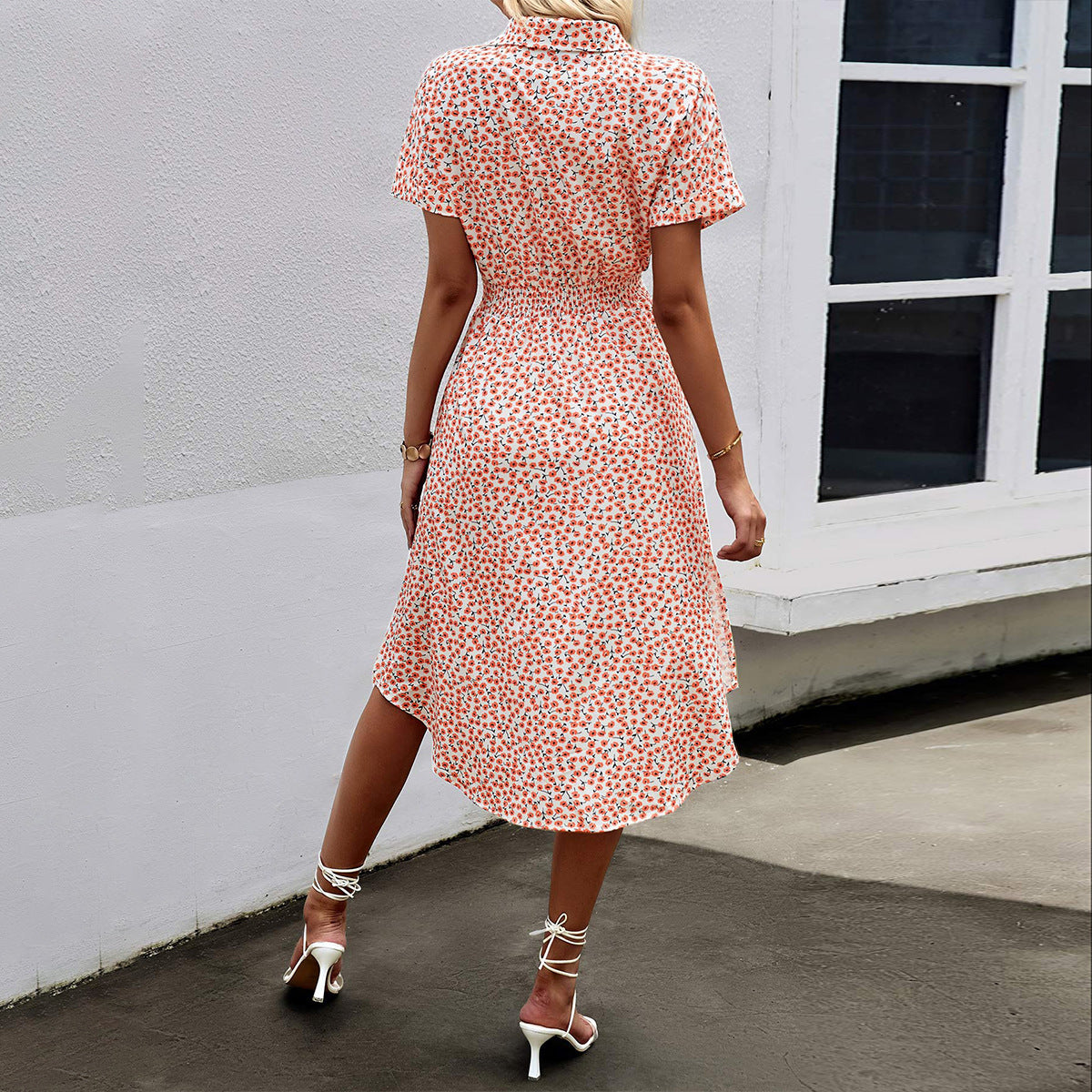 Floral Dress With Elegant Temperament And Long Skirt Limorista
