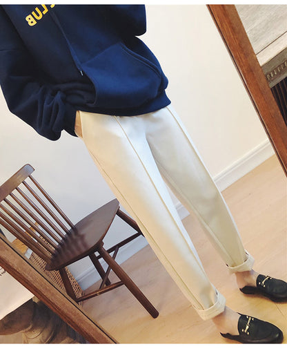 Plus Size Straight Tapered Casual Pants Limorista