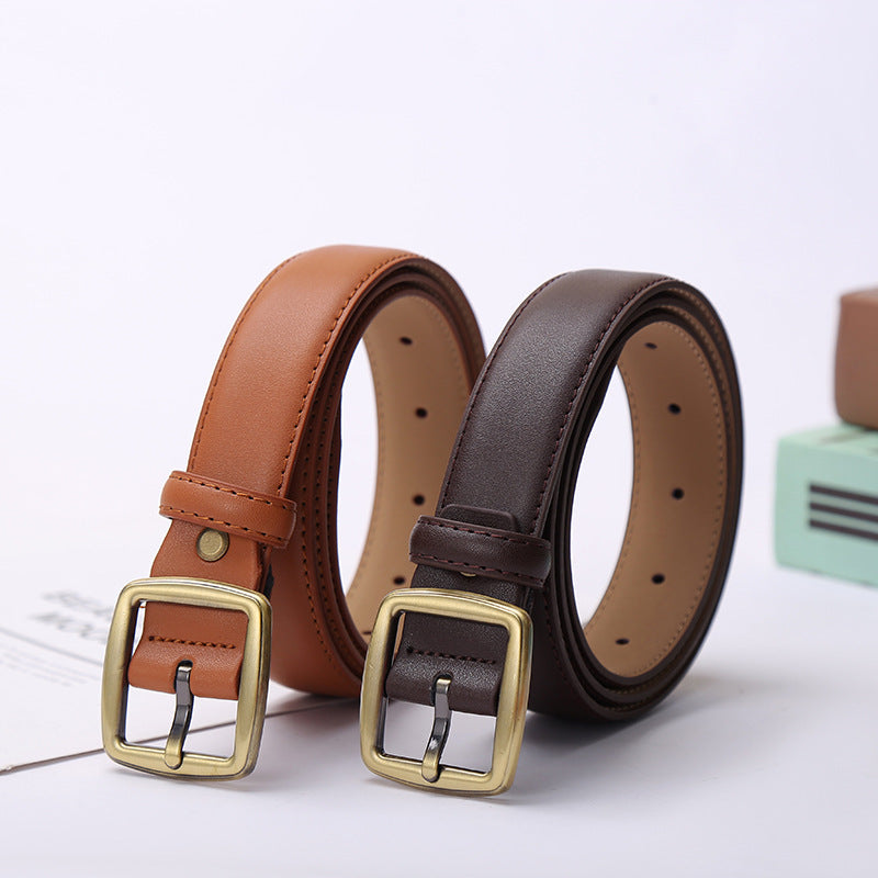 Cow leather belt women&