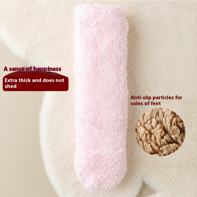 Winter Floor Socks Velvet Thicken Warm Coral Velvet Cute Socks Japanese-style Home Footwear Non-slip Socks New Year Gifts Winter Gadgets Limorista