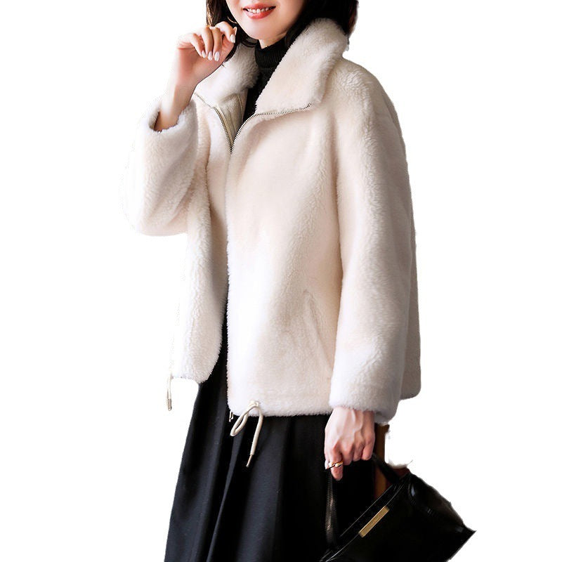 Autumn And Winter Cardigan Sports Double-sided Fleece Top For Women Limorista