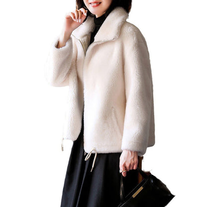 Autumn And Winter Cardigan Sports Double-sided Fleece Top For Women Limorista
