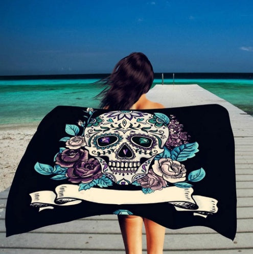 Square microfiber printed beach towel taro beach towel Limorista