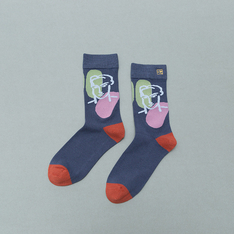 Retro Mid tube socks street art skateboard socks Limorista