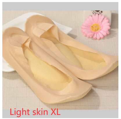 3D Arch Foot Massage Health Care Women Summer Socks Ice Silk Socks Shallow Mouth Silica Gel Invisible Slippers Feet Care Limorista