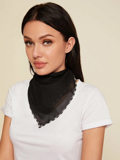 Hanging Ear Thin Face-covering Scarf Triangle Veil Scarf Limorista