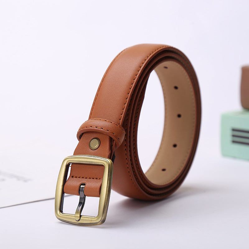 Cow leather belt women&