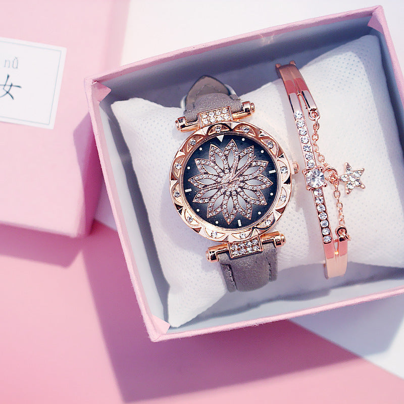 Rotating ladies net red quartz watch casual Limorista