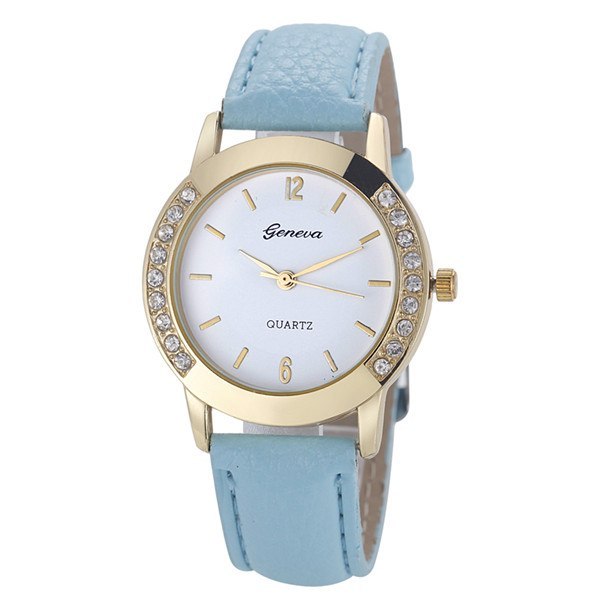 Bilateral Diamond Ladies Belt Casual Watch Geneva Women&