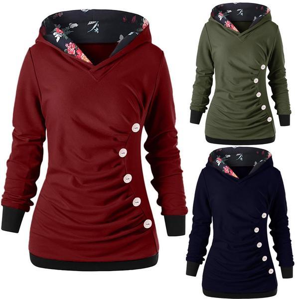 Casual fashion solid color pullover hoodie Limorista