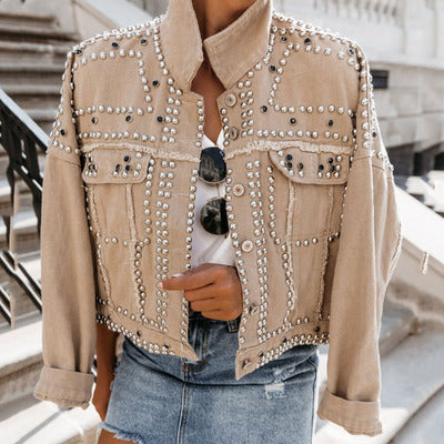 Limorista - Water denim stud jacket