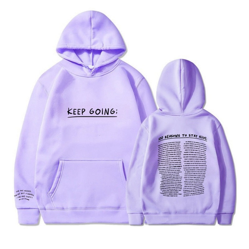 Letter Printing Long-sleeved Drawstring Hooded Sweatshirt With Pockets Fashion Sports Hoodie Womens Clothing Limorista
