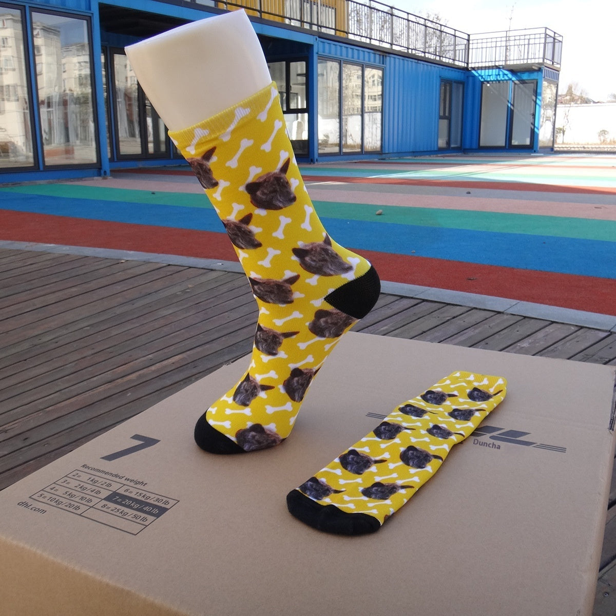 Cartoon Pet Head Face Socks Limorista