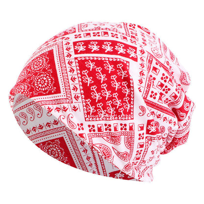 New Warm Couples Pullover Print Bandana Hat Limorista