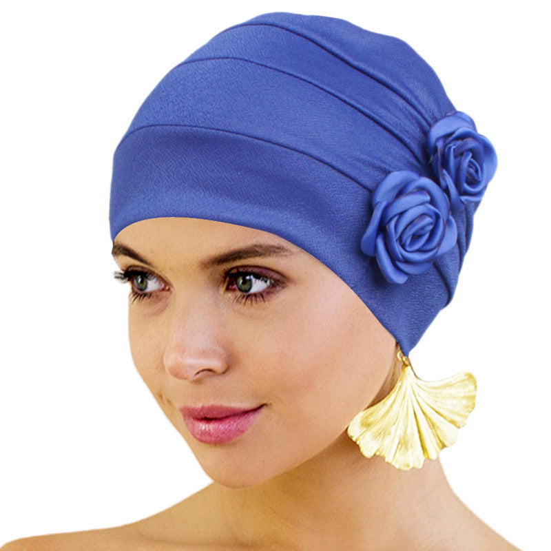 Ethnic Headscarf Chemotherapy Two Flower Headgear Limorista