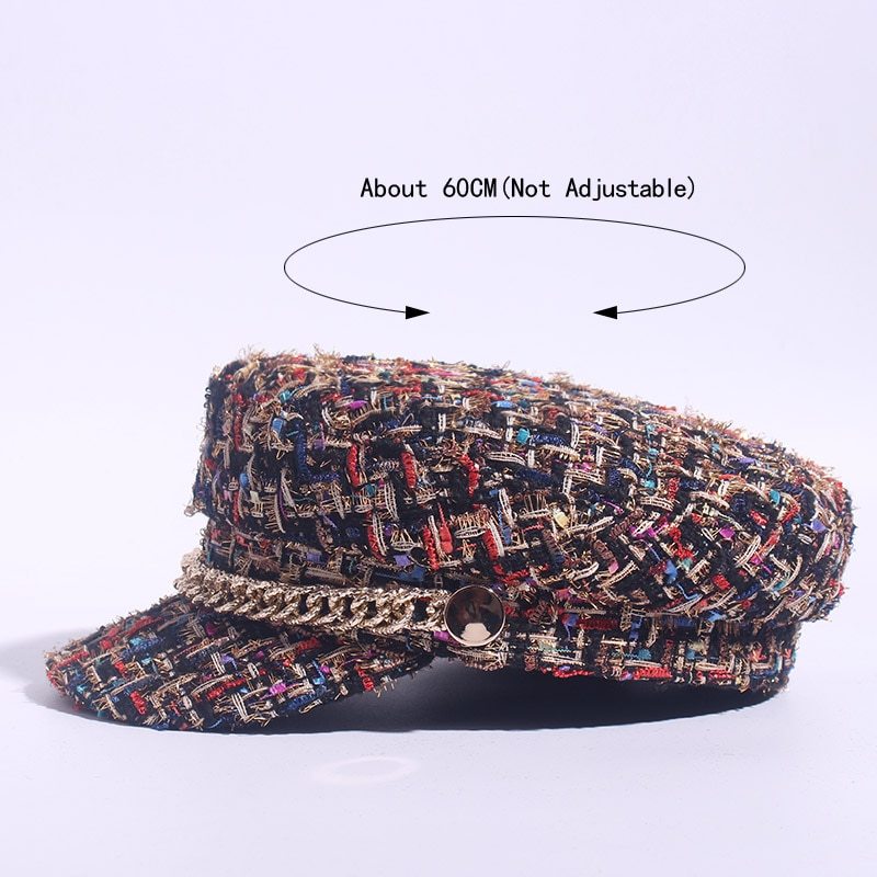 Ladies peaked cap octagonal cap fashion military cap Limorista