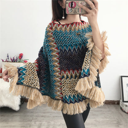Tassel scarf coat woman Limorista