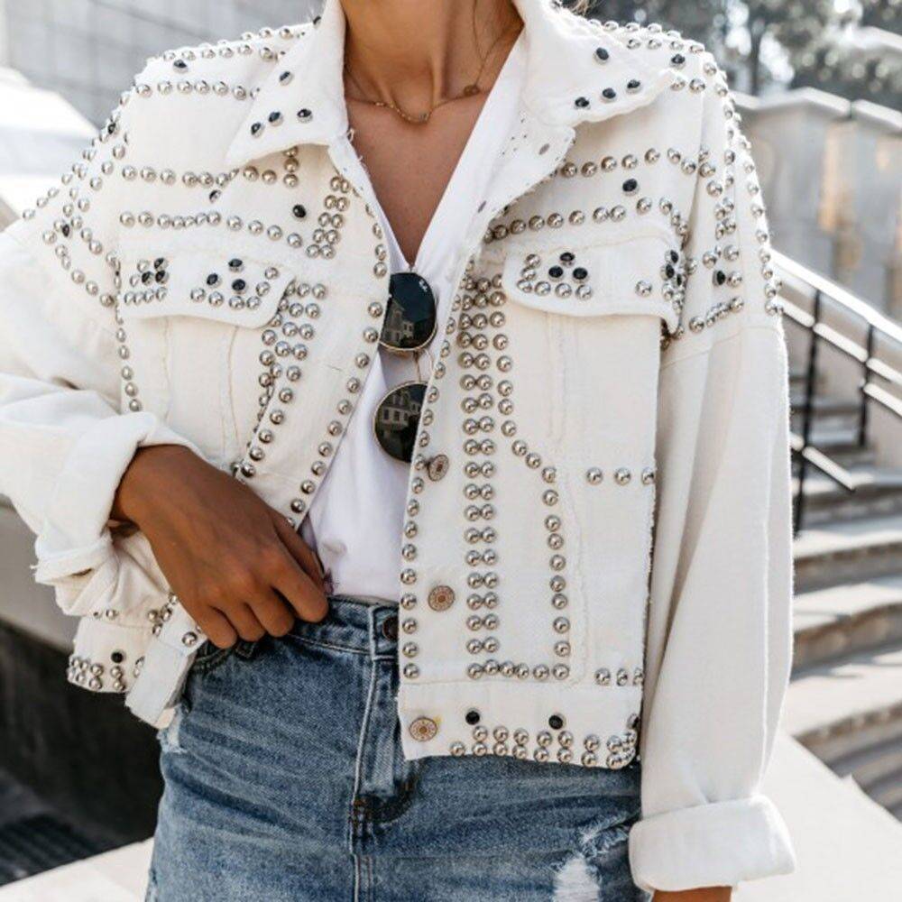 Water denim stud jacket Limorista
