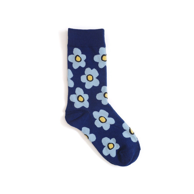 Cute cartoon flower socks cotton girl in stockings Limorista