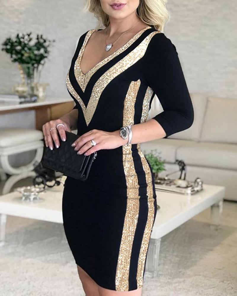 Sequin stitching dress Limorista
