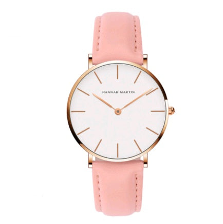 36mm ladies simple watch waterproof Korean white belt student watch Limorista