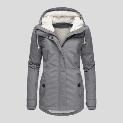 Autumn Winter Berber Fleece Casual Hooded Coat Limorista