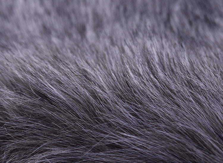 Lengthened Faux Fox Fur Bridal Evening Dress Limorista
