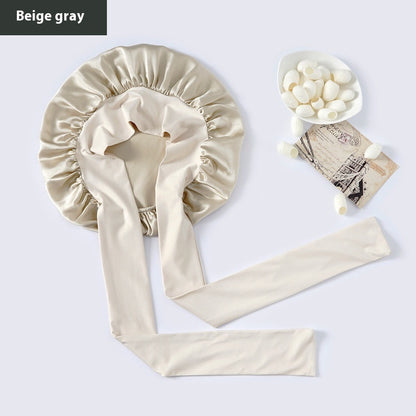 Wide-brimmed Lace-up Adjustable Elastic Large Silk Nightcap Limorista
