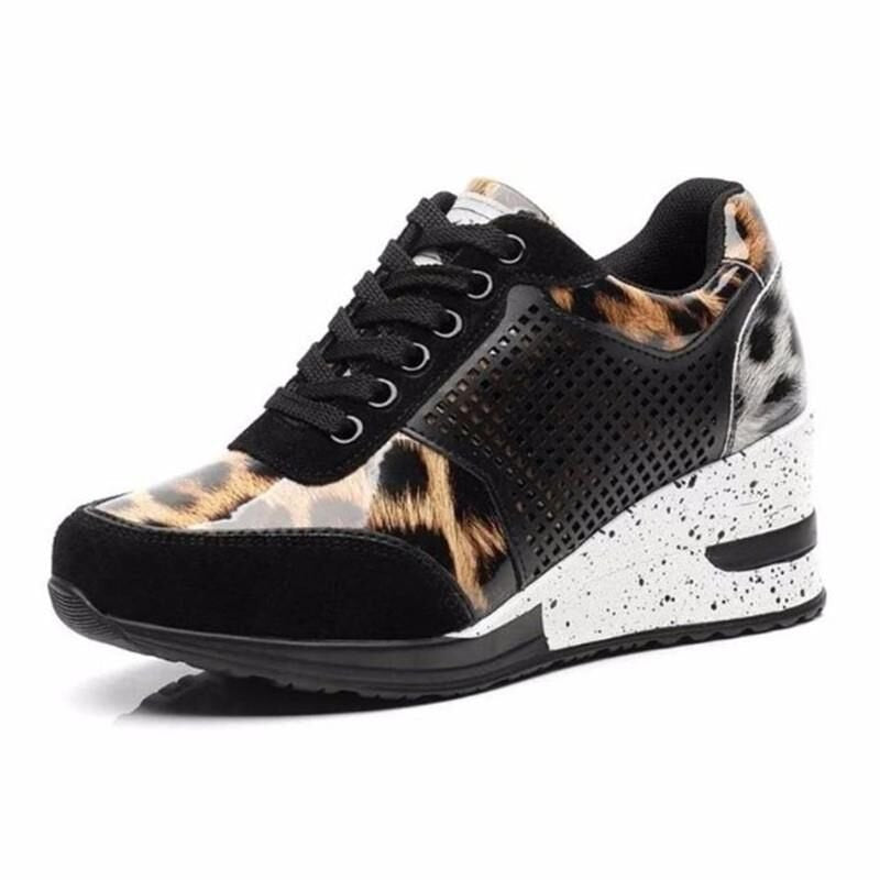Lacing Sneakers With Platform Heels For Women Limorista