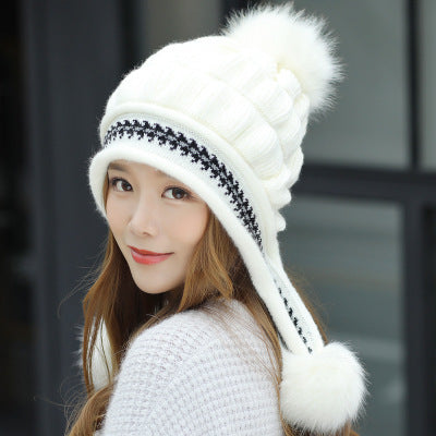 Cozy Knit Fleece-Feel Beanie With Ear Flaps &amp; Pompom Warm Winter Hat For Women Perfect For Skiing &amp; Outdoor Activities Limorista