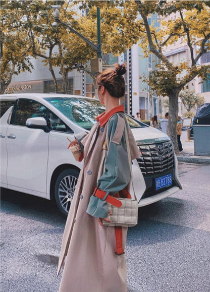 Contrasting color workwear coat Limorista