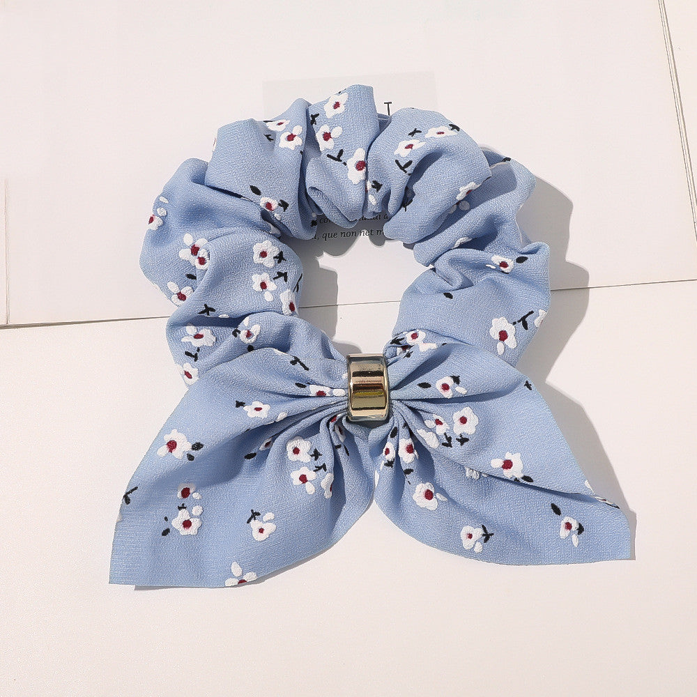 Chiffon Metal Buckle Large Intestine Ring Female OL Hair Accessories Limorista