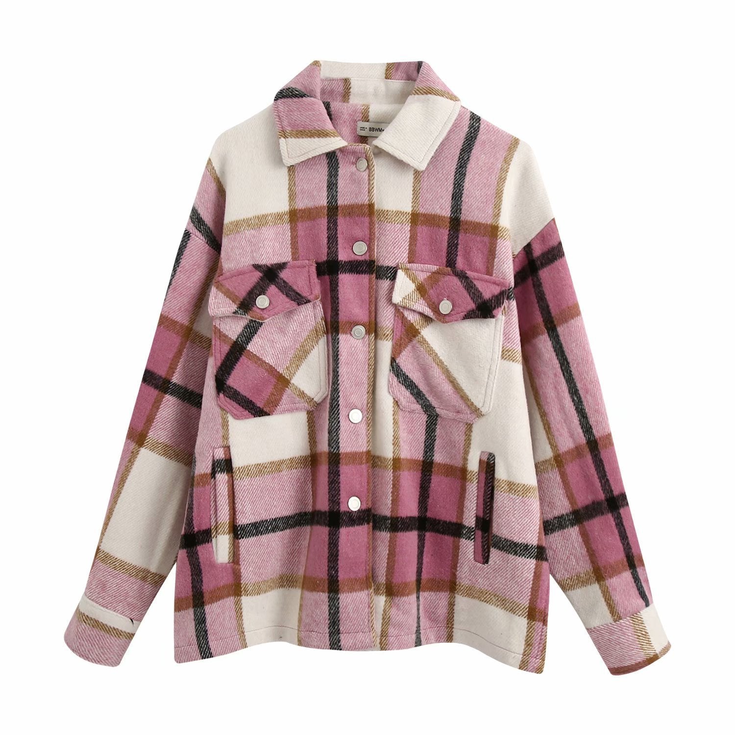 Ladies casual plaid shirt jacket Limorista
