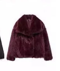 Winter Plush Coat Fashion Thicken Lapel Outwear Casual Long Sleeve Tops Womens Clothing Limorista